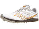 Men's Saucony Kilkenny XC 9. White upper. Black midsole. Lateral view.
