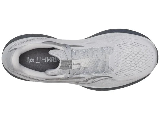 Men's Saucony Ride 18. Cloud/Shadow. Top view.
