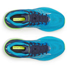 Men's Saucony Ride 19. Cobalt/Slime. Top view.