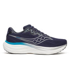 Men's Saucony Ride 19. Naval/Cobalt. Lateral view.