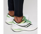 Men's Saucony RunShield Tights. Black. Ankle zipper closeup.