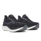 Men's Saucony Triumph 23. Black/White. Lateral view.