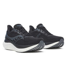 Men's Saucony Triumph 23. Black/White. Lateral view.