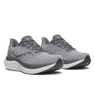 Men's Saucony Triumph 23. Flint/Carbon. Lateral view.