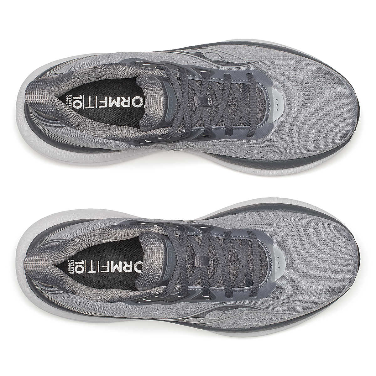 Men's Saucony Triumph 23. Flint/Carbon. Top view.