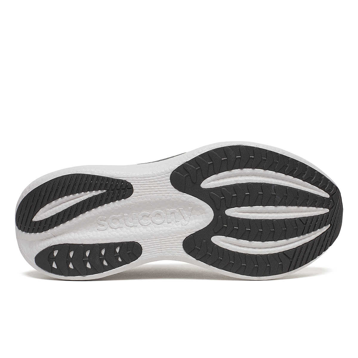 Men's Saucony Triumph 23. Flint/Carbon. Outsole view.