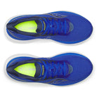 Men's Saucony Triumph 23. Blue upper. White midsole. Top view.
