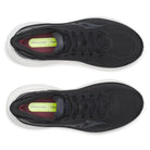 Men's Saucony Triumph 24. Black upper. White midsole. Top view.