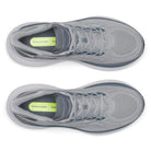 Men's Saucony Triumph 24. Grey upper. White midsole. Top view.