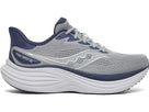 Men's Saucony Triumph 24. Grey upper. White midsole. Lateral view.