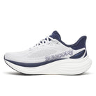 Men's Saucony Triumph 24. White upper. White midsole. Medial view.