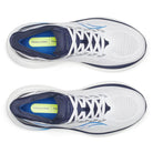 Men's Saucony Triumph 24. White upper. White midsole. Top view.