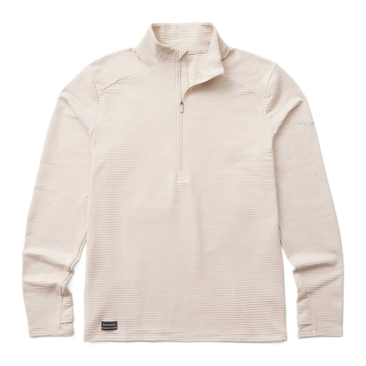 Men's Saucony Triumph 3D 1/2 Zip. Off White.