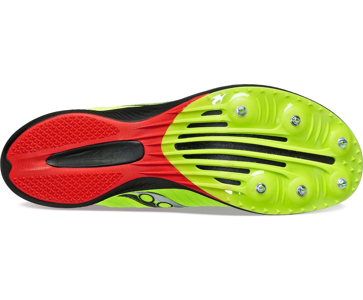 Saucony Velocity MP Unisex Citron/Black outsole view