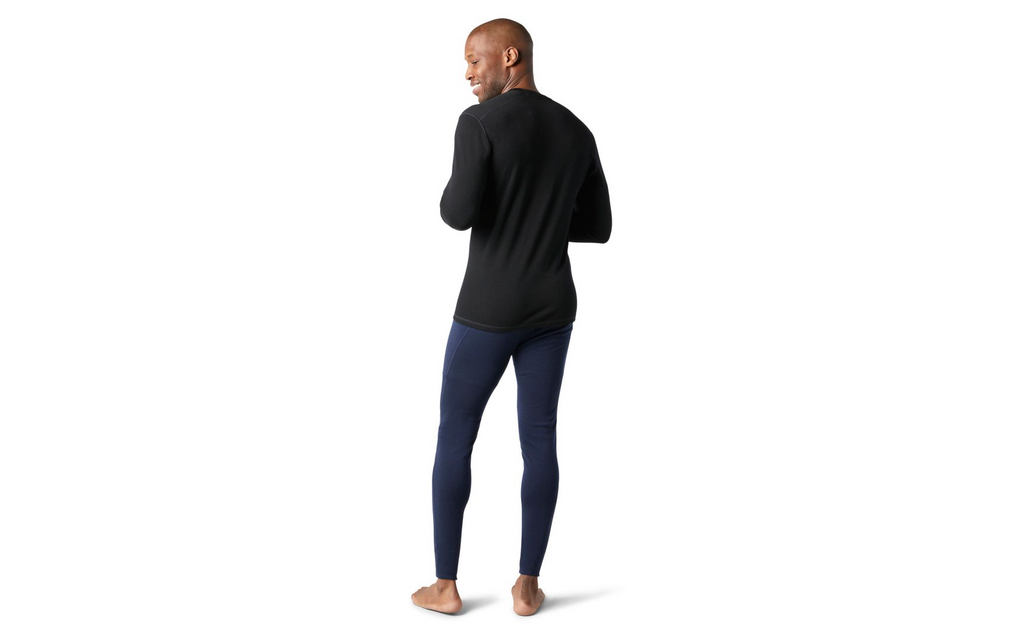 Men's Smartwool Classic Thermal Merino Base Layer | Black | Rear View