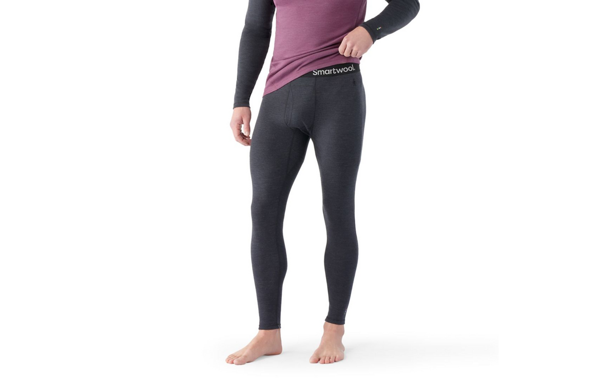 Men's Smartwool Thermal Merino Base Layer Pants | Black | Front View