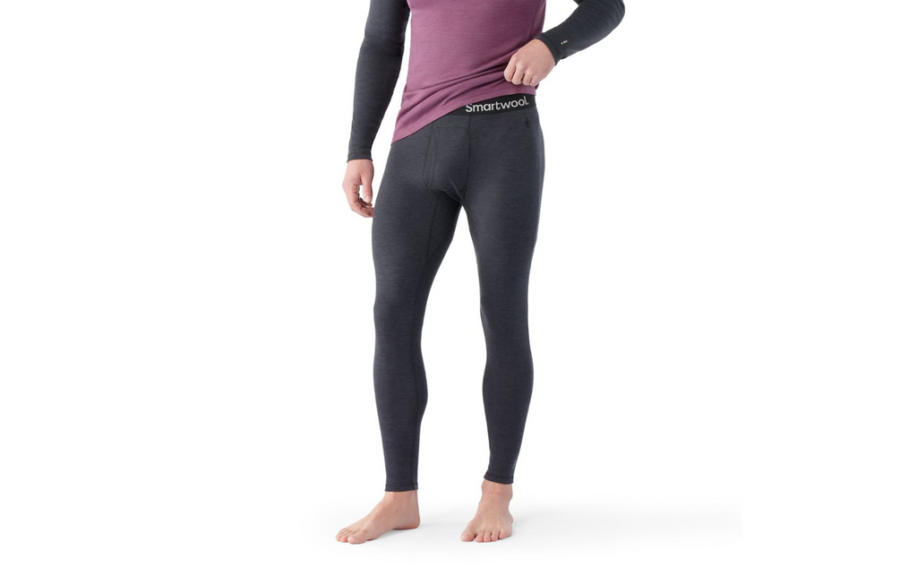 Men's Smartwool Thermal Merino Base Layer Pants | Black | Front View