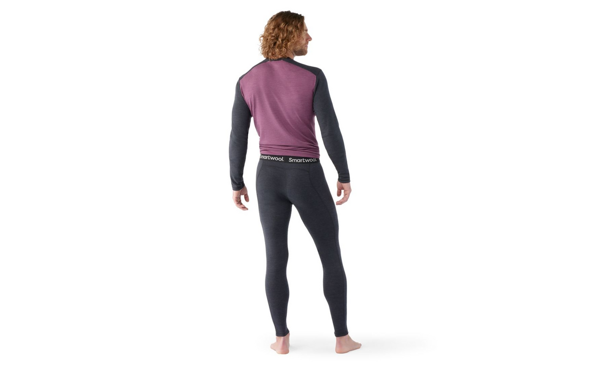 Men's Smartwool Thermal Merino Base Layer Pants | Black | Front View