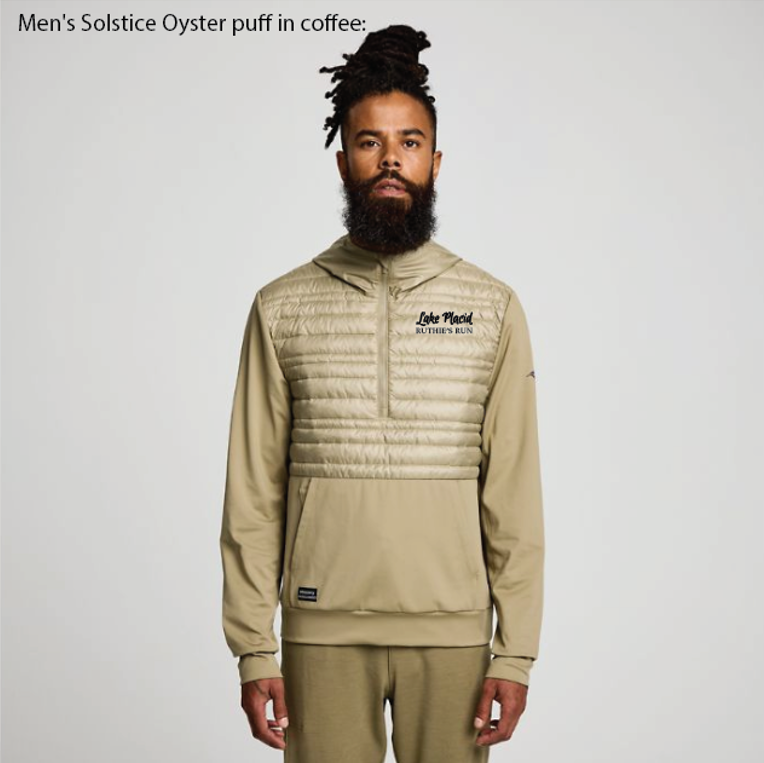 Saucony Solstice Oysterpuff Hoody Men's Ruthie's Run Logo Coffee
