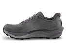 Men's Topo MTN Racer 4. Grey upper. Grey midsole. Medial view.