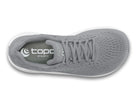 Men's Topo Atmos 2. Grey upper. White midsole. Top view.