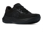 Men's Topo Aura 2. Black upper. Black midsole. Lateral view.