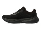 Men's Topo Aura 2. Black upper. Black midsole. Medial view.