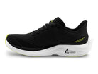 Men's Topo Cyclone 3. Black upper. White midsole. Medial view.