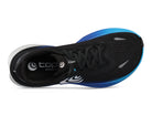 Men's Topo Specter 3. Black upper. Blue midsole. Top view.