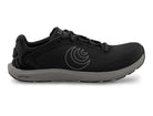 Men's Topo ST-6. Black upper. Dark Grey midsole. Lateral view.