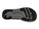 Men's Topo ST-6. Black upper. Dark Grey midsole. Bottom view.