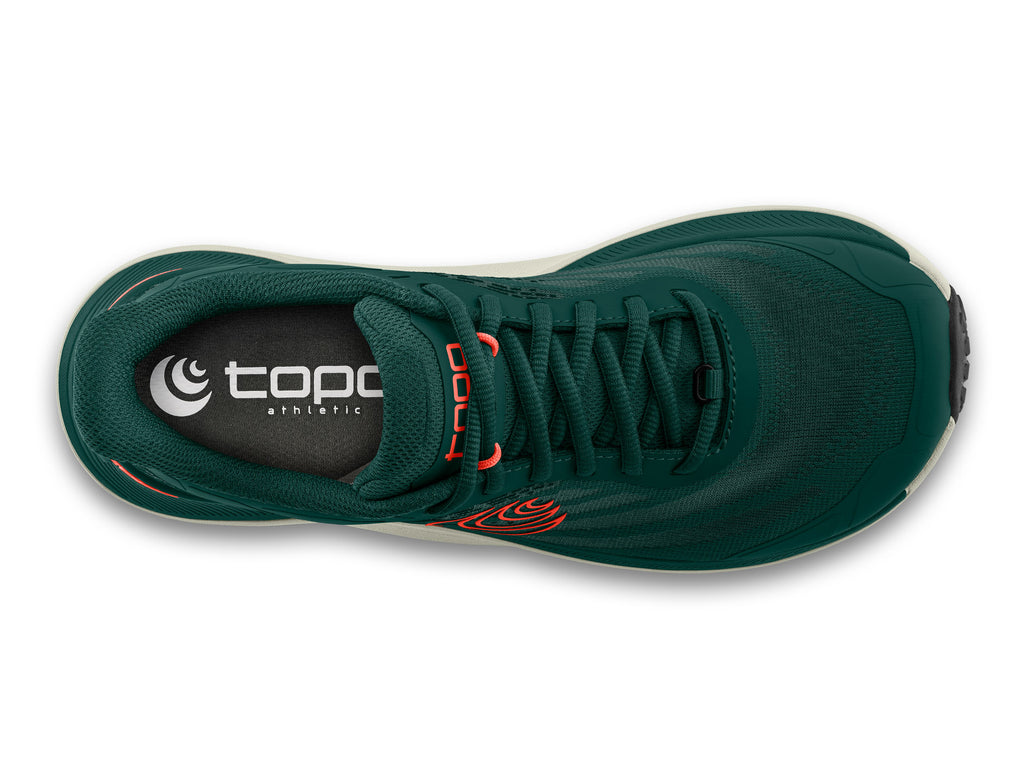 Men's Topo Ultraventure 4. Dark Teal upper. Grey midsole. Top view.