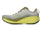Men's Topo Vista. Light Green upper. Green midsole. Medial view.