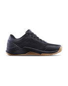 Men's TYR CXT-3. Black upper. Black midsole. Medial view.
