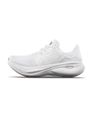 Men's TYR Maverick v1. White upper. White midsole. Lateral view.