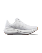 Men's TYR Maverick v1. White upper. White midsole. Medial view.