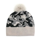 Mitchie's Matchings Animal Print Knitted Hat with Finn Raccoon Fur Pom Women's
