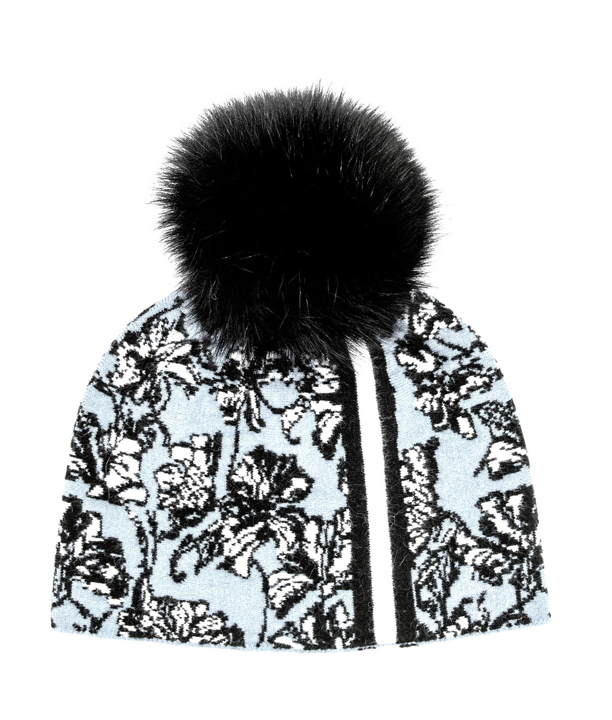 Mitchie's Matchings Floral Print Hat with Stripe Women's Light Blue