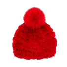Mitchie's Matchings | Rabbit Fur Knitted Hat with Fur Pom | Women's