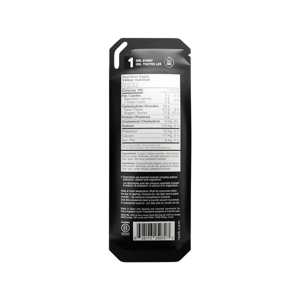 Naak Boost Energy Gel. Neutral 25.