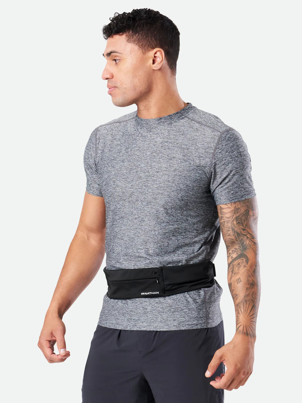 Nathan Adjustable-Fit Zipster 2.0. Black. Front view.