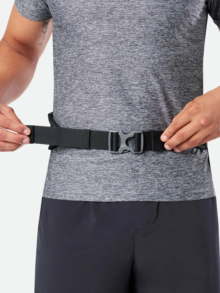 Nathan Adjustable-Fit Zipster 2.0. Black. Front view.