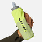 Nathan HyperNight Pinnacle Soft Flask 14 oz, Hi Viz Yellow/Hex Print.