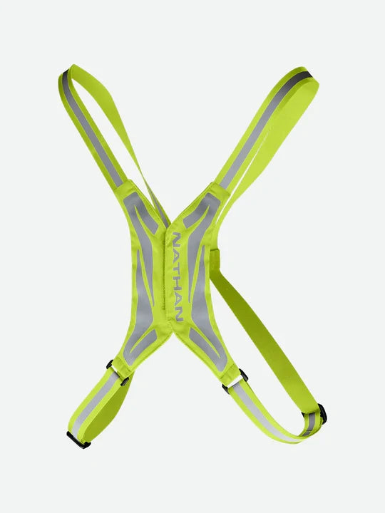 Nathan HyperNight Reflective Vest Lite, Safety Yellow, front view.