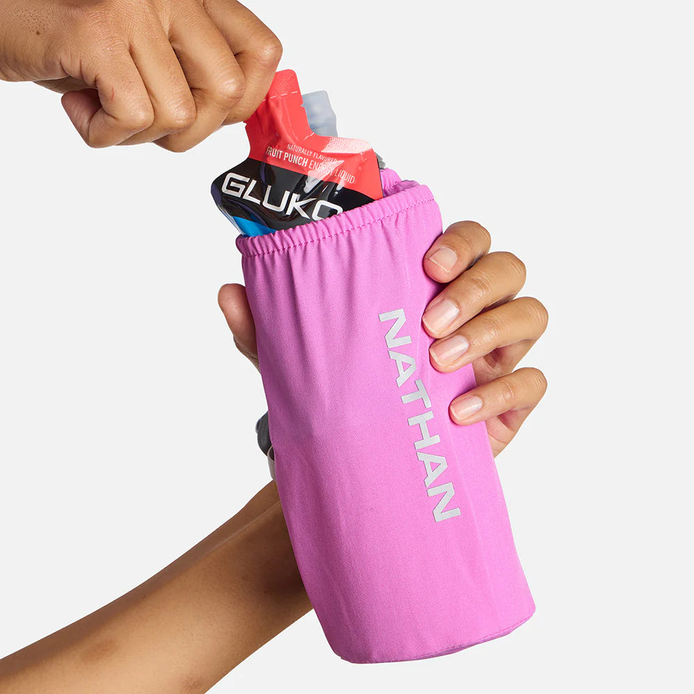 Nathan Pinnacle Soft Flask Insulated. 18oz. Pink.