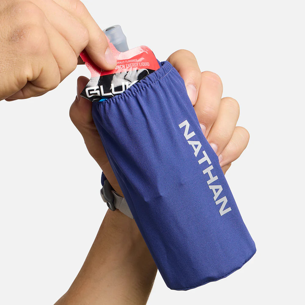 Nathan Pinnacle Soft Flask Insulated. 18oz. Purple.