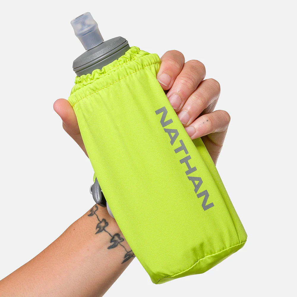 Nathan Pinnacle Insulated Soft Flask 18oz. Lime.