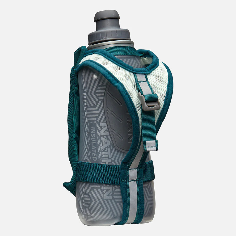 Nathan Speed Draw 2 Insulated. 18oz. Deep Teal/Reflective Silver