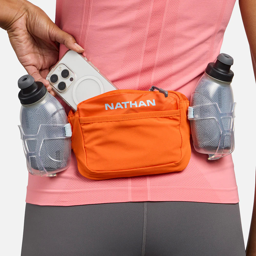 Nathan Trail Mix Plus Hydration Belt. Orange.