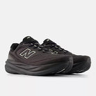 New Balance 1080 v15 men's running shoe in Black/Faded Black/Olivine — angled view